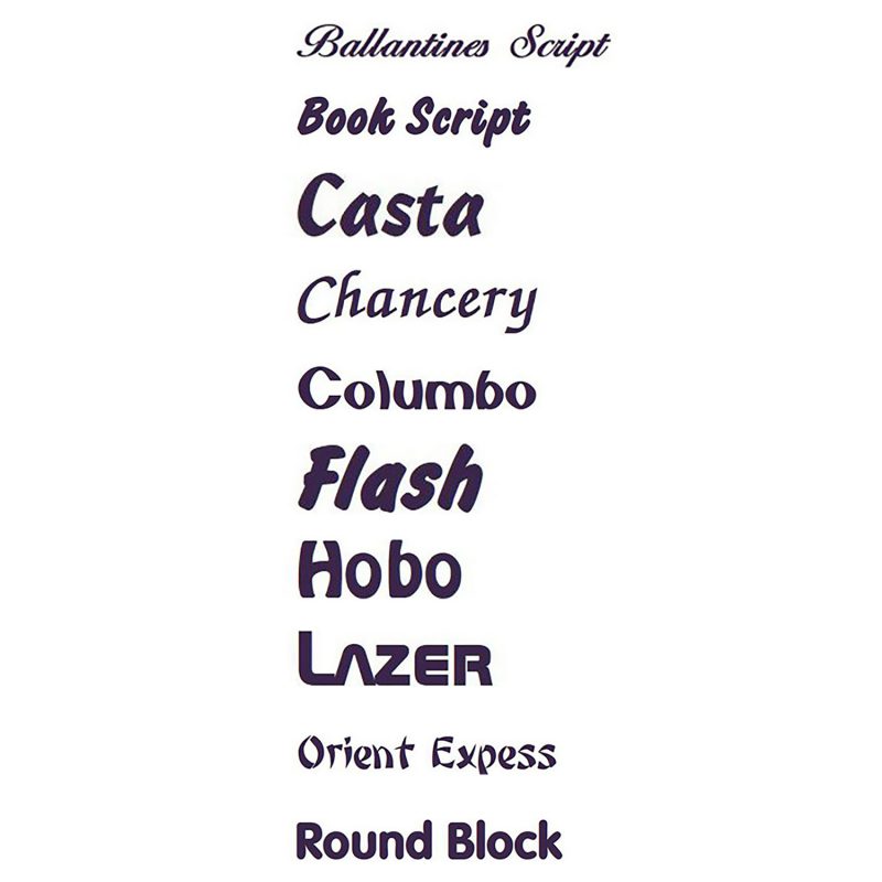 Bestickung Schriftarten